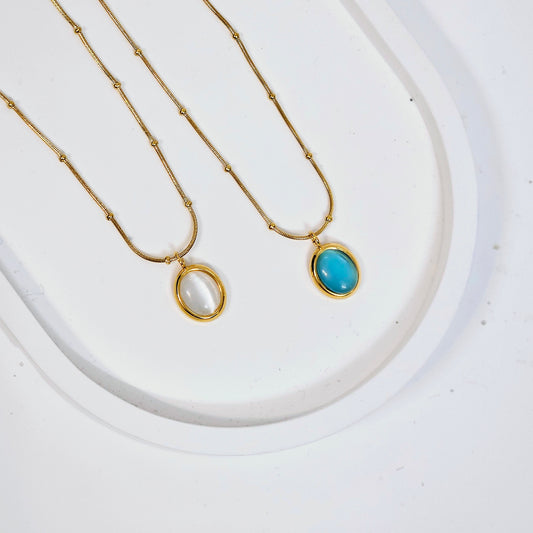 Eye of the Ocean Necklace - 2 Stone Colors