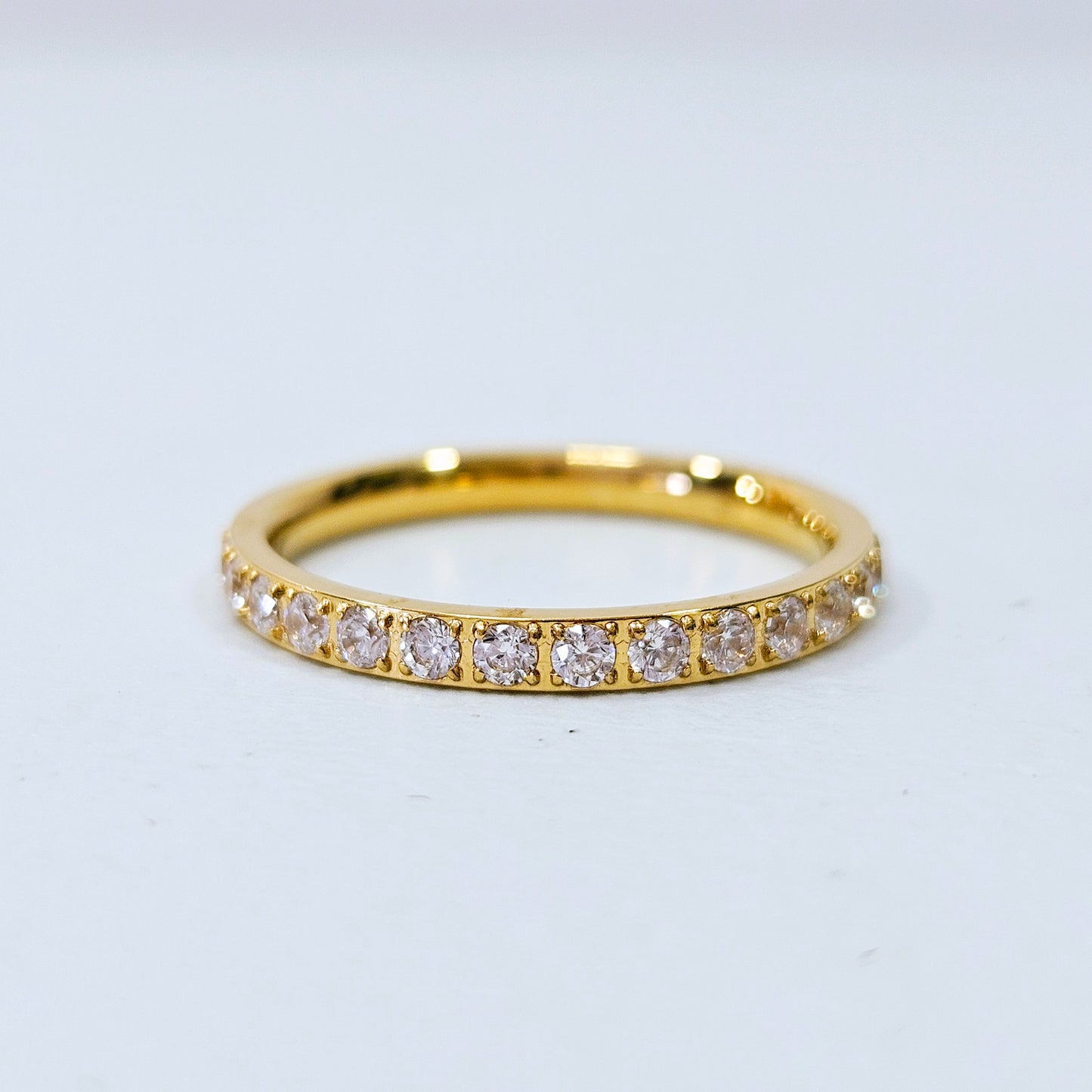Thin Gemmed All Rounded Ring