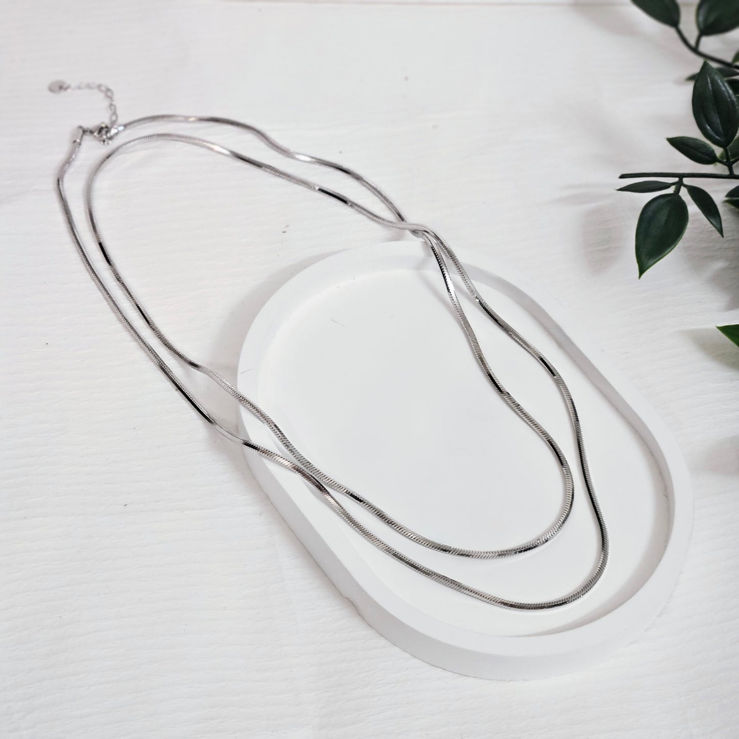 3mm Long Snake Chain - Silver