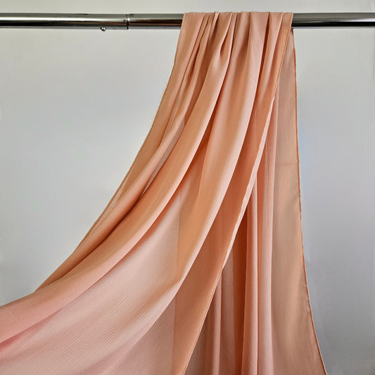 Luxury Crepe Chiffon - Light Salmon Peach