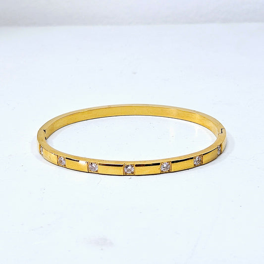 Gemmed Satellite Snap Cuff