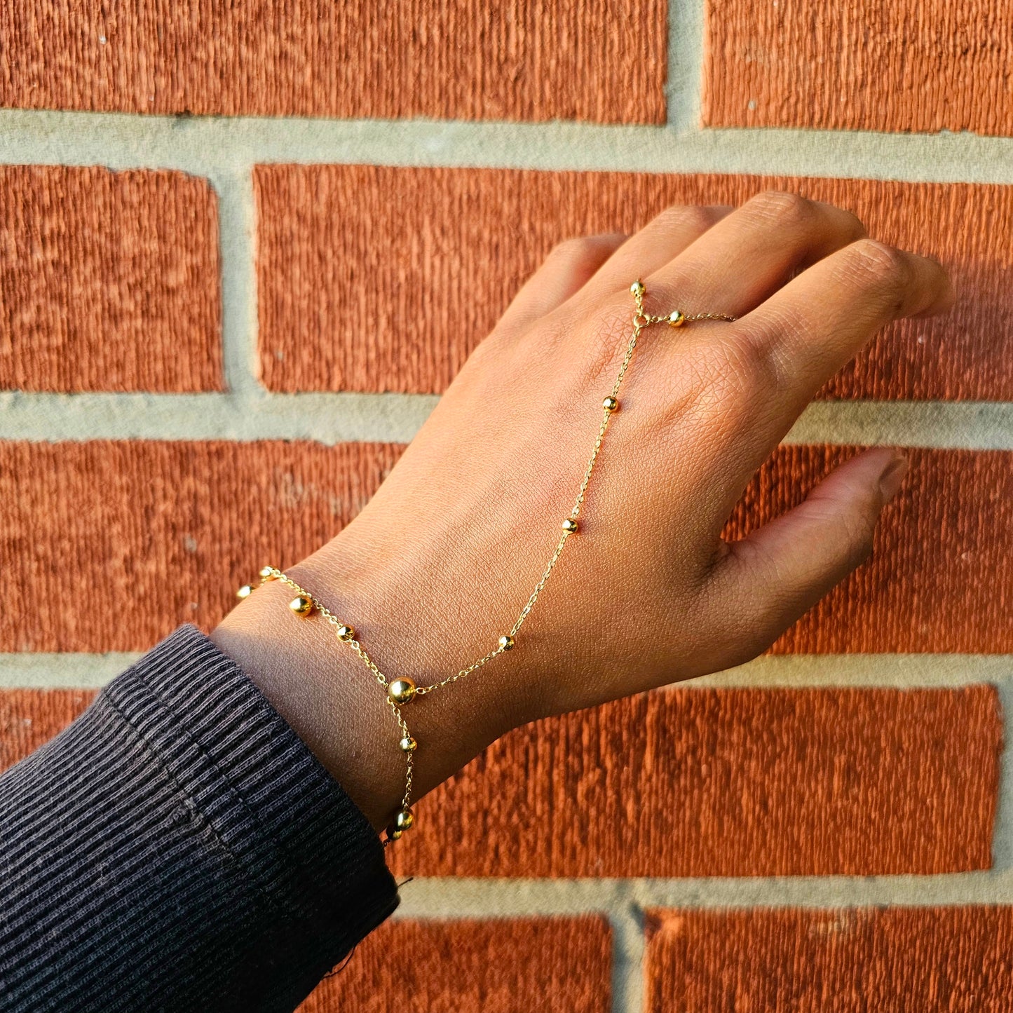 Celestial Orbit Hand Chain - Gold