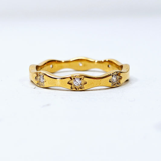 Wave Ring North Star Ring