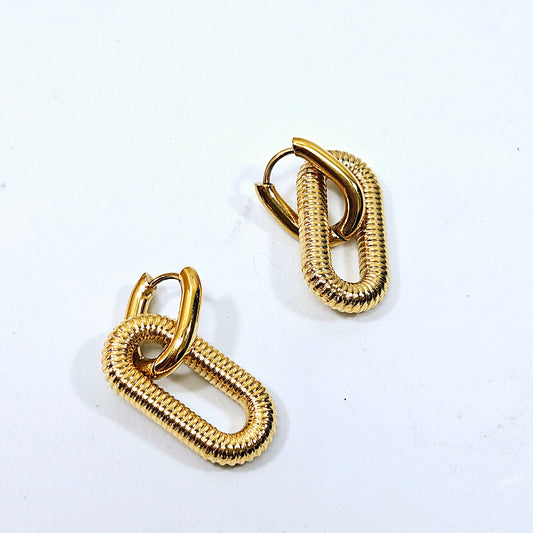 Buckle Paperclip Earrings Medium