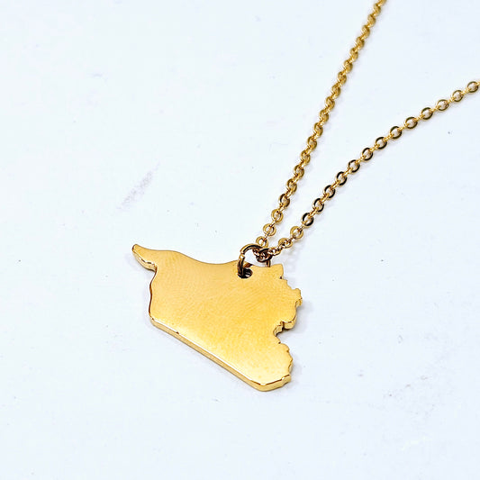 Syria Map Necklace