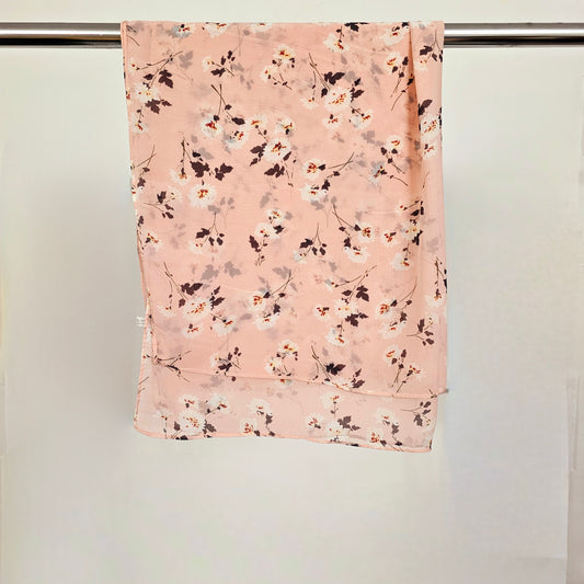 Floral Chiffon - Vienna Peach Pink