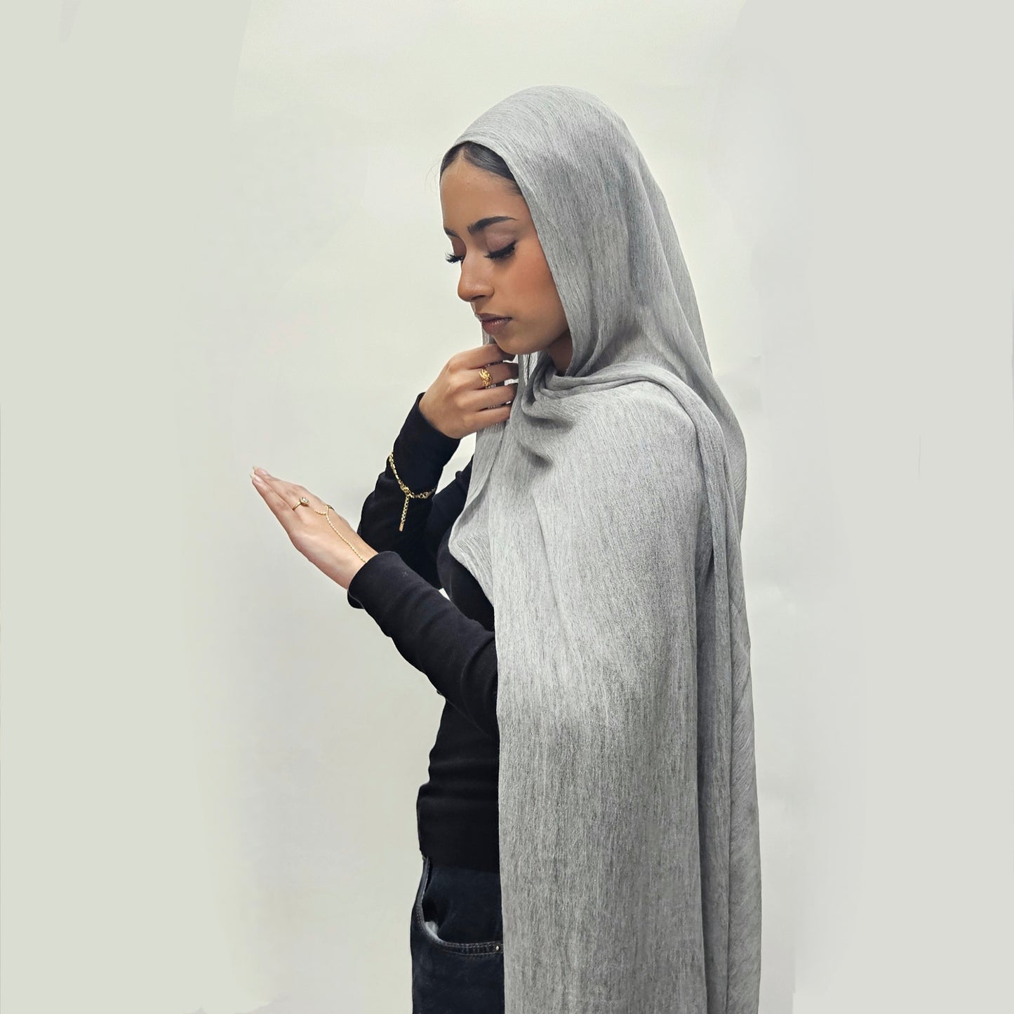 Light Grey - Crinkle Modal