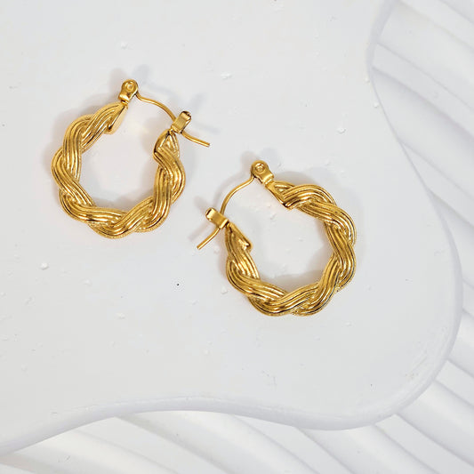 Classic Twisted Rope Hoop Earrings