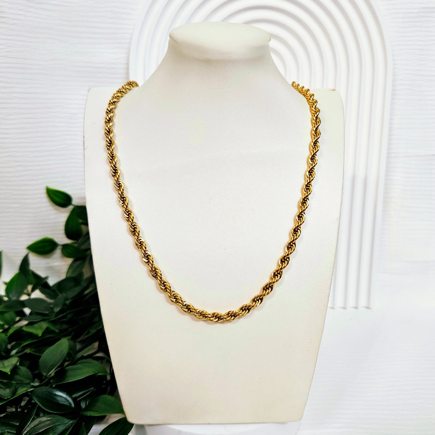 2mm Rope Chain Necklace - Gold