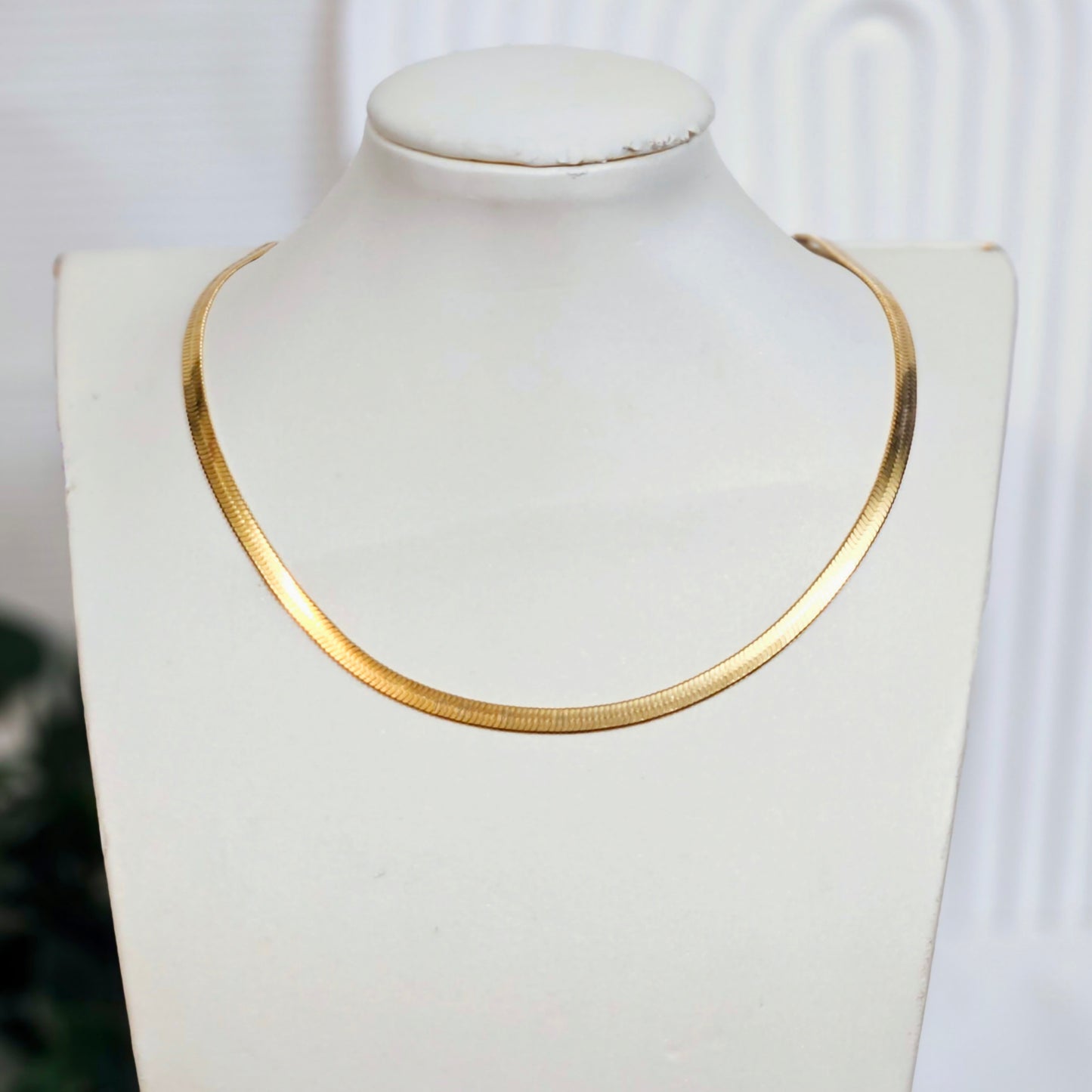 2mm Herringbone Choker Necklace