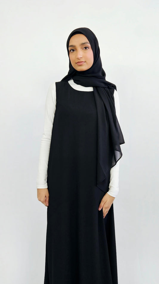 Chiffon Under Abaya - Black
