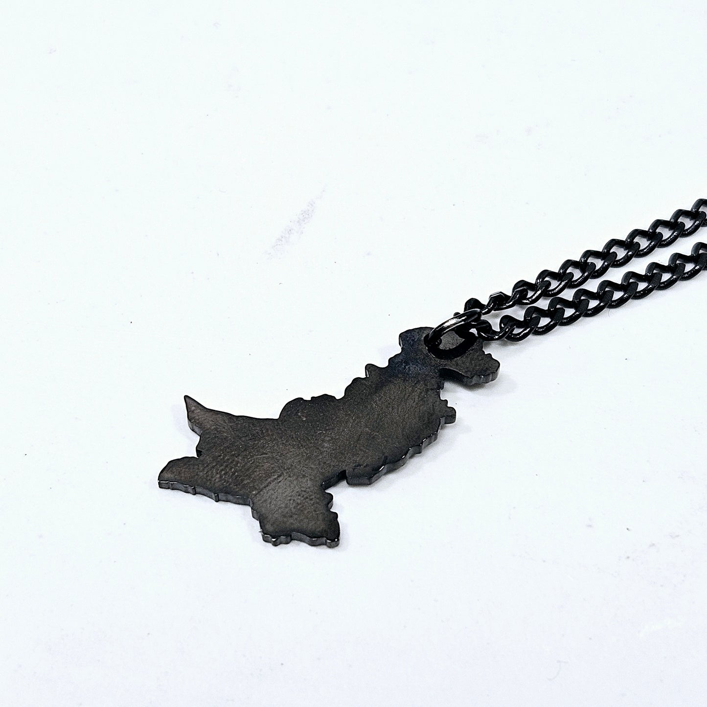 Pakistan Black Map Necklace