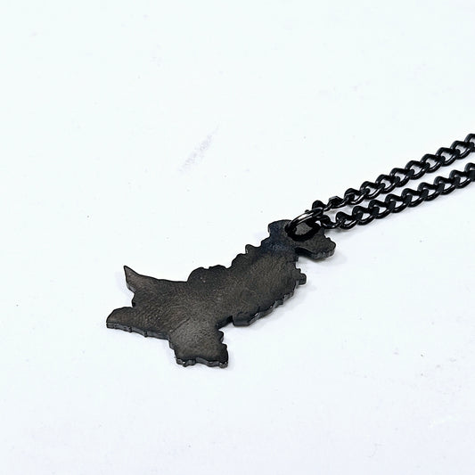 Pakistan Black Map Necklace