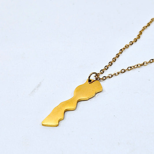 Morocco Map Necklace