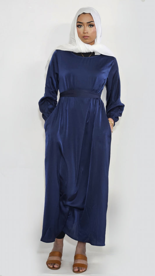 Soft Abaya - Navy Blue
