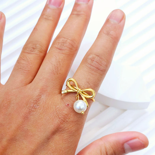 Freshwater Pearl Bow Ring