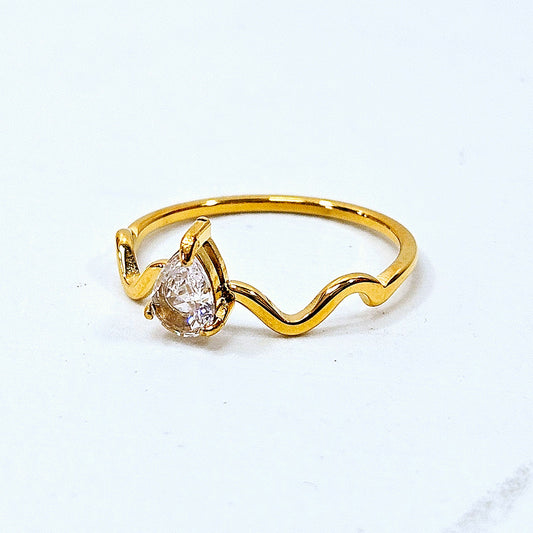 Half Wavy Gem Band