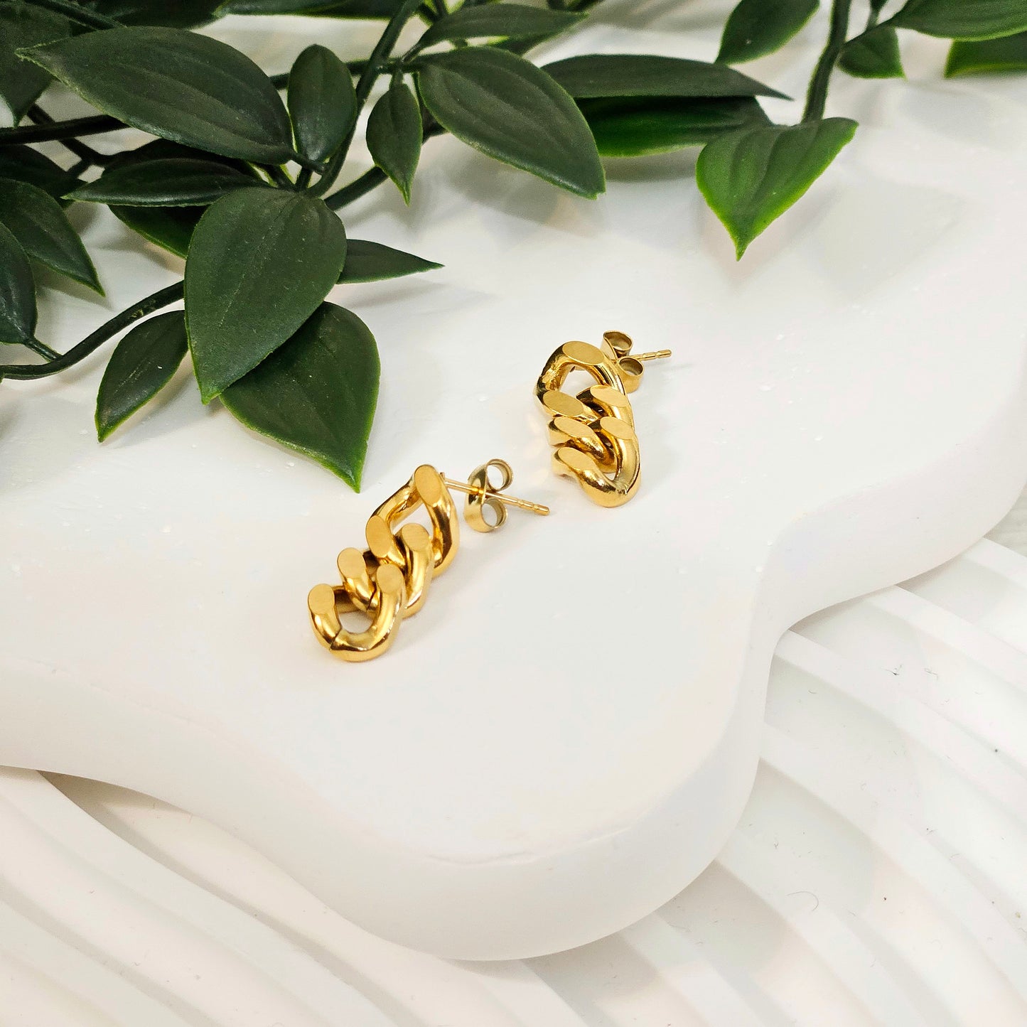 Cuban Chain Earrings