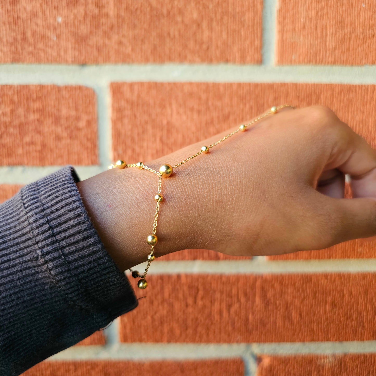 Celestial Orbit Hand Chain - Gold