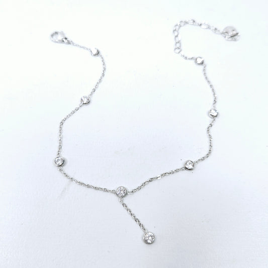 Dangle Single Silver Anklet