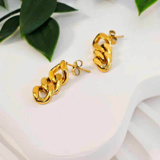 Cuban Chain Earrings