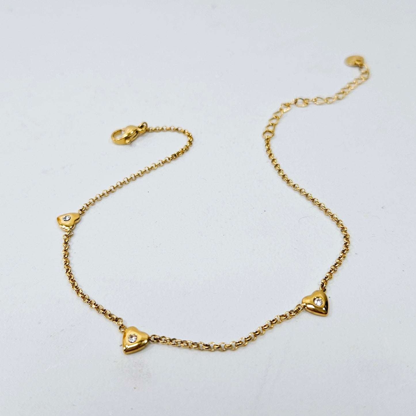 Heart Gem Anklet