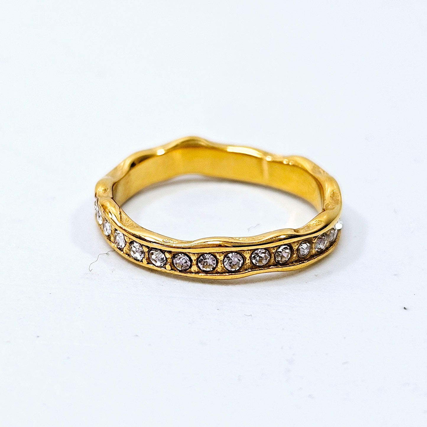 Gem Wavey Band Ring
