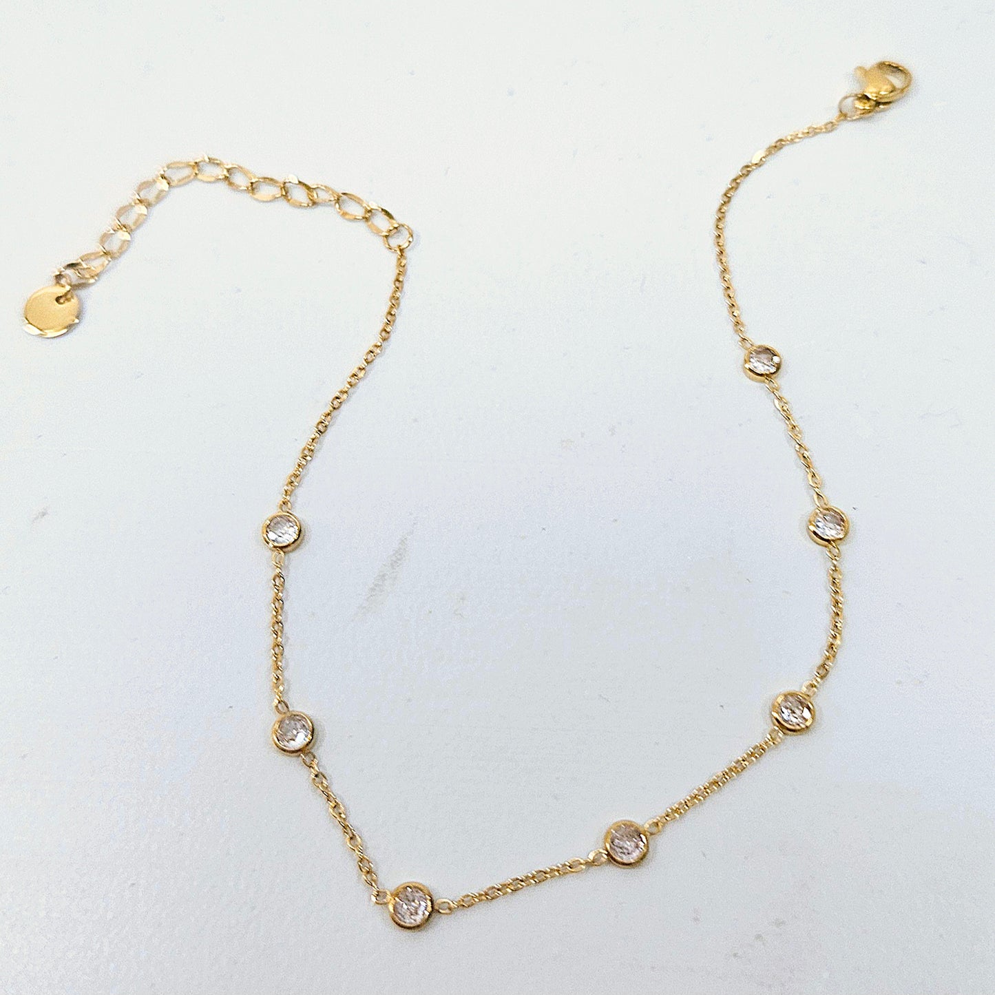 Gem Circle Satellite Sparkle Anklet
