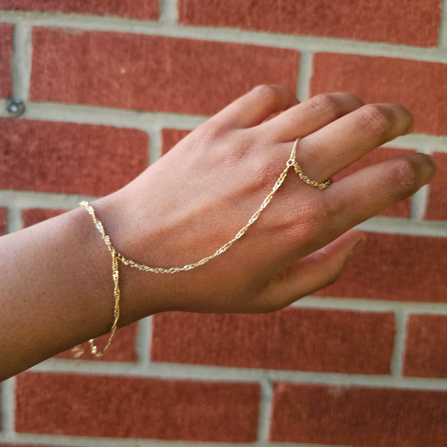 Dainty Flutter Chain- Hand Chain - Gold
