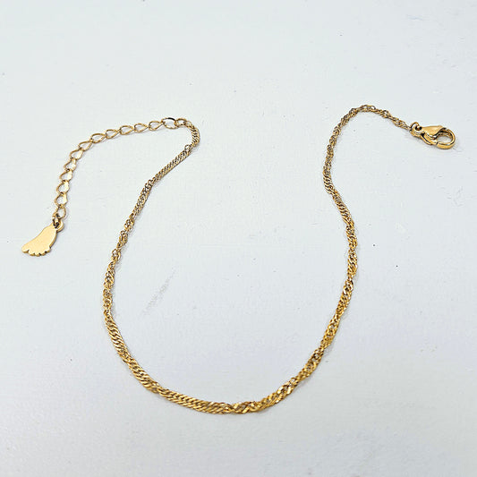 Thin Cuban Everyday Anklet