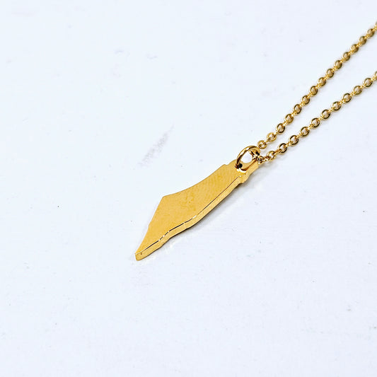 Palestine Map Necklace