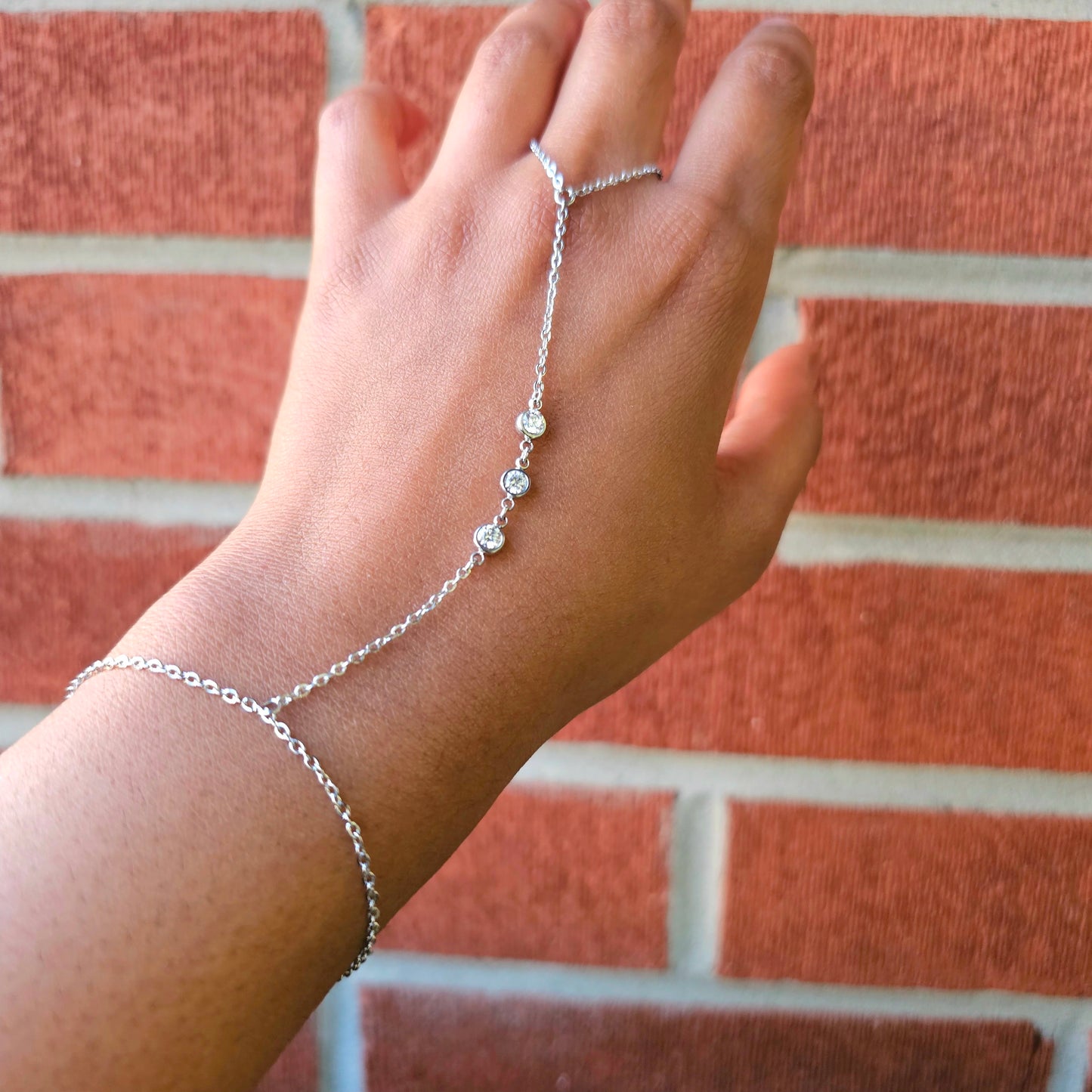 Line of Stars Hand Chain- Gold & Silver