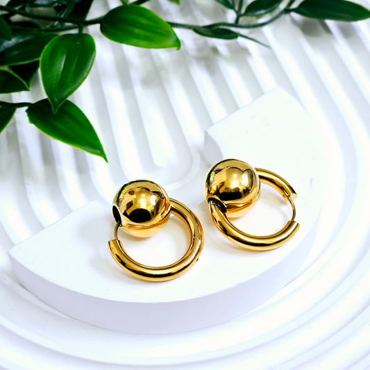 Sphere Bubble Hoop Earrings