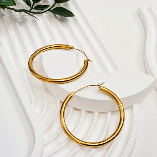 Classic Thick Hoop Earrings