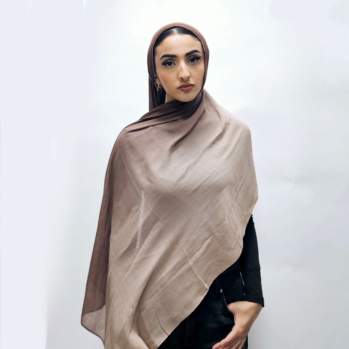 Chocolate Ombre - Printed Modal