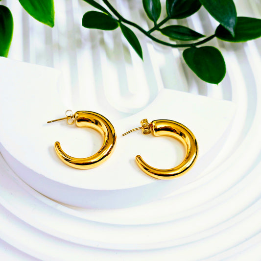 Classic Hollow Hoop Earrings - Small