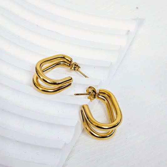 Double Paperclip Earrings