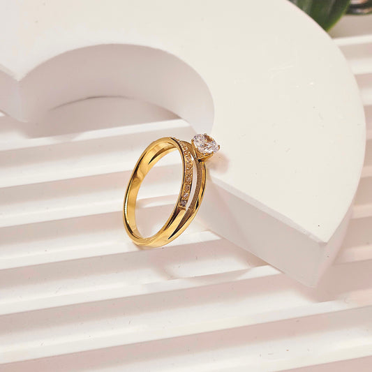 Double Gemmed Ring