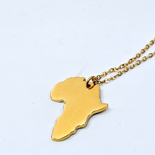 Africa Map Necklace