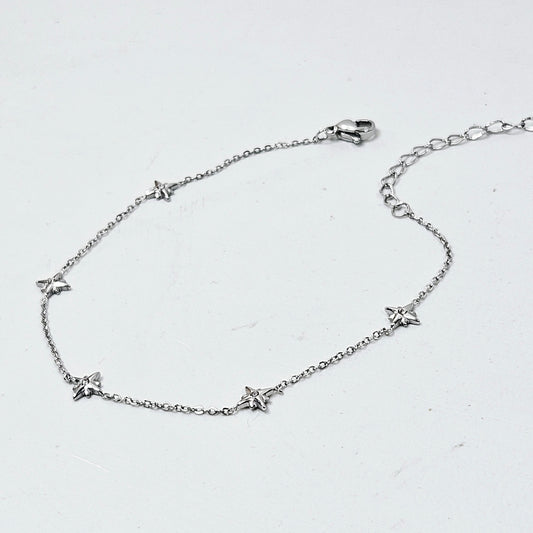North Star Silver Anklet