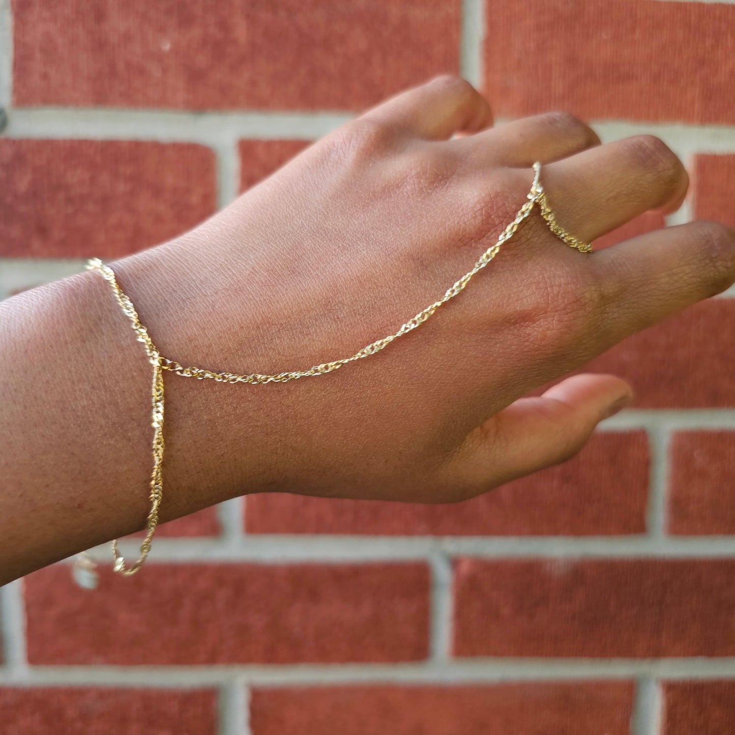 Dainty Flutter Chain- Hand Chain - Gold