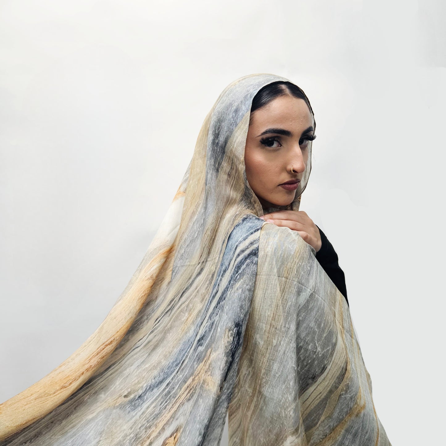 Pebble Veil - Printed Modal