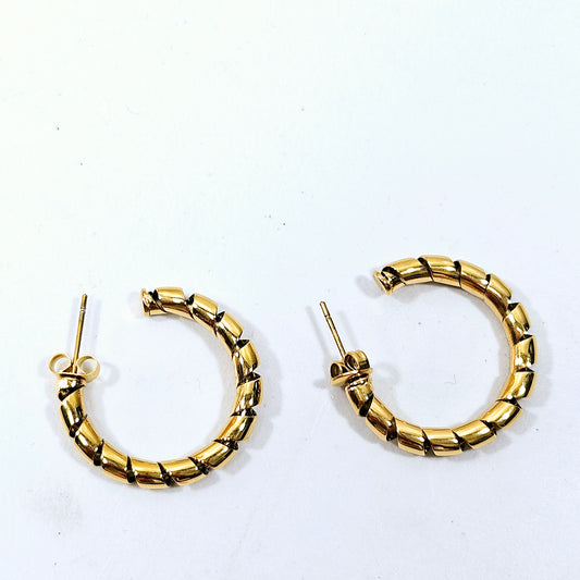 Twisted Braided C Earrings Medium