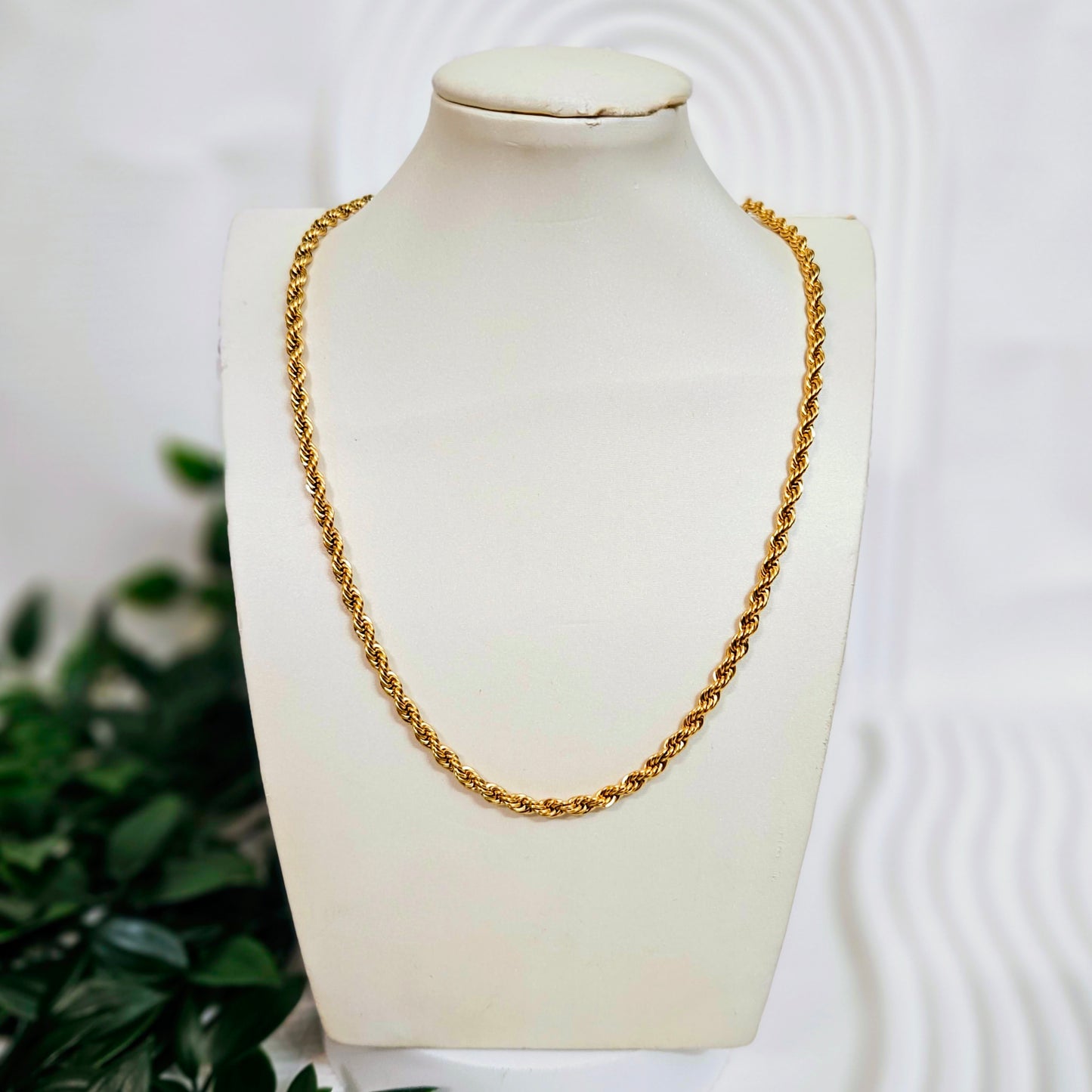 1mm Rope Chain Necklace - Gold