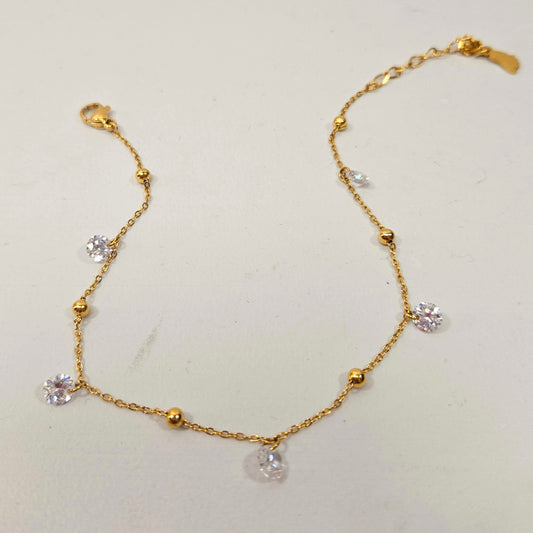 Dangling Dotted Sparkle Anklet