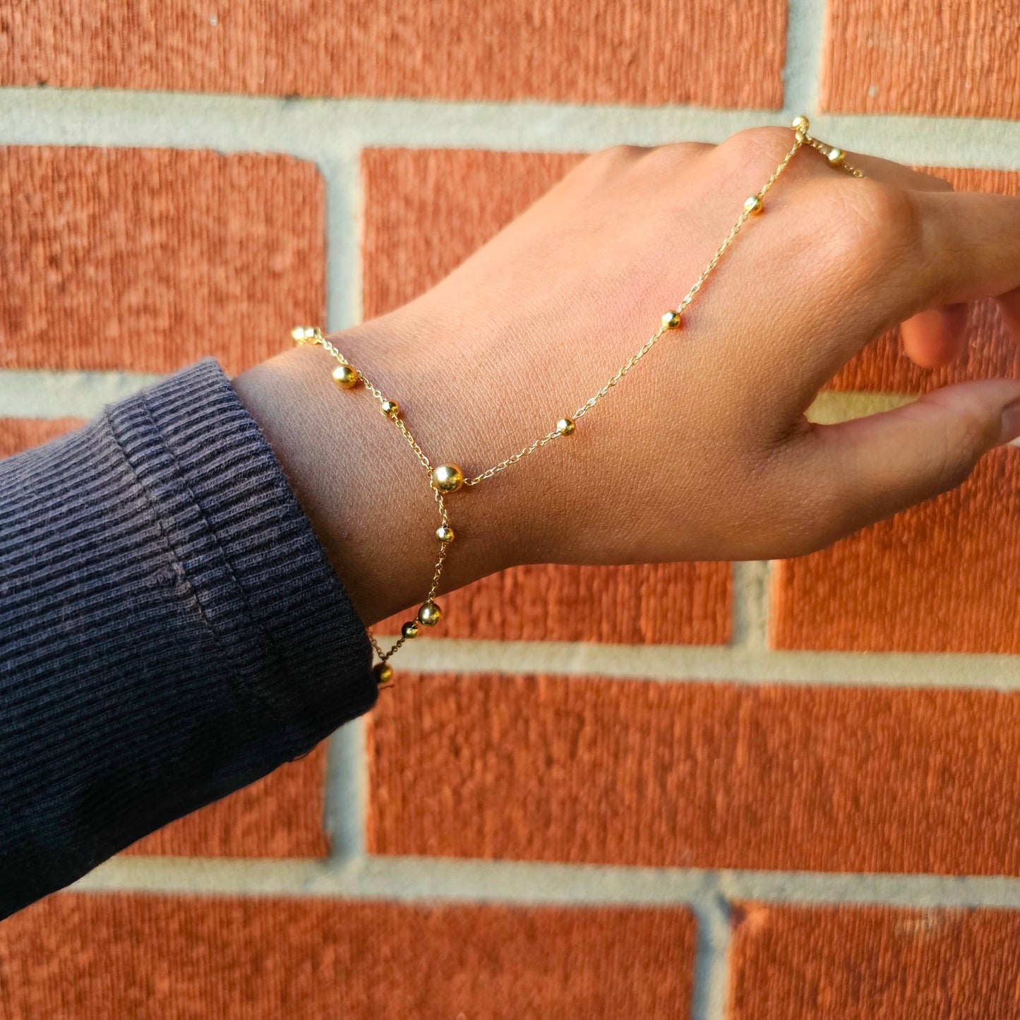 Celestial Orbit Hand Chain - Gold