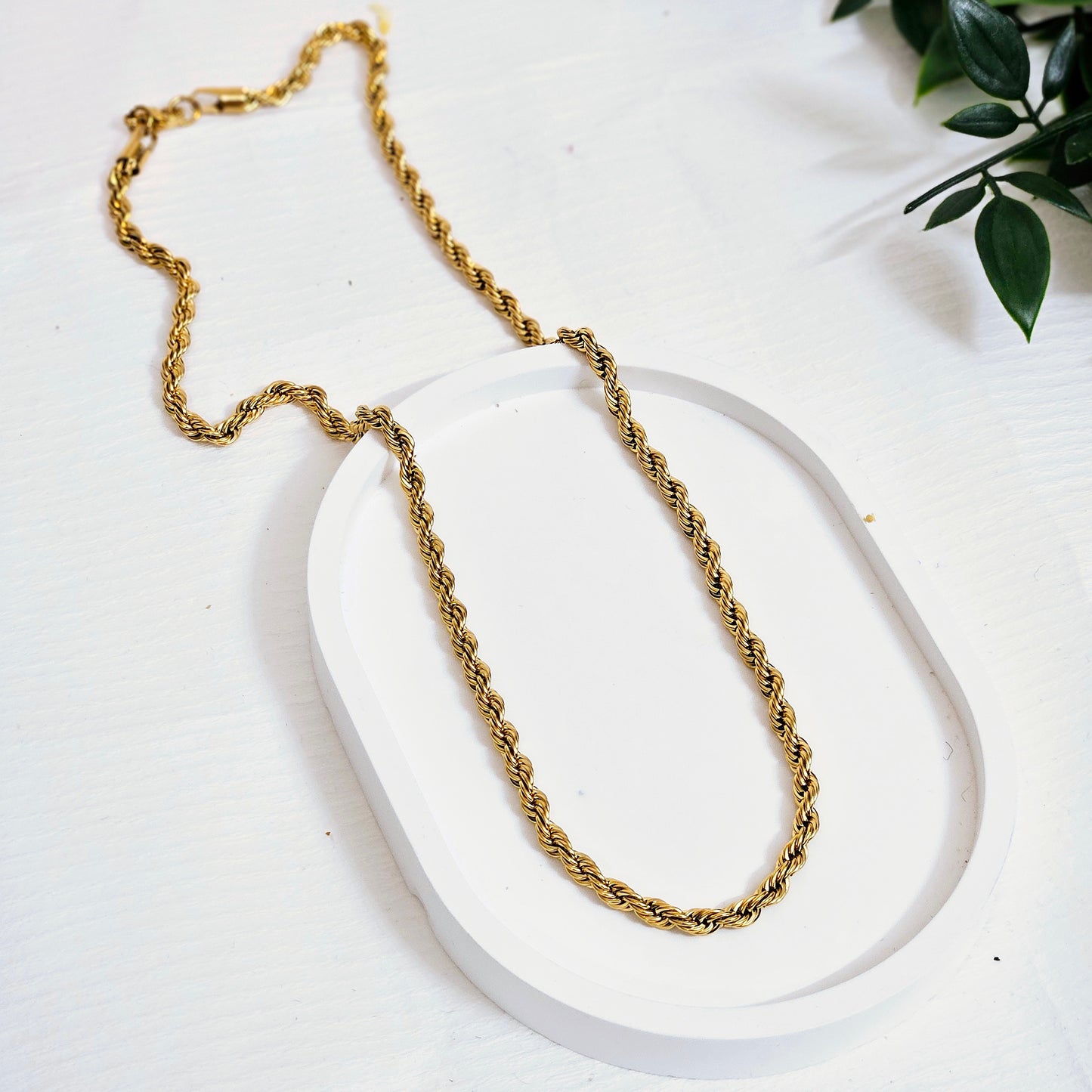 2mm Rope Chain Necklace - Gold