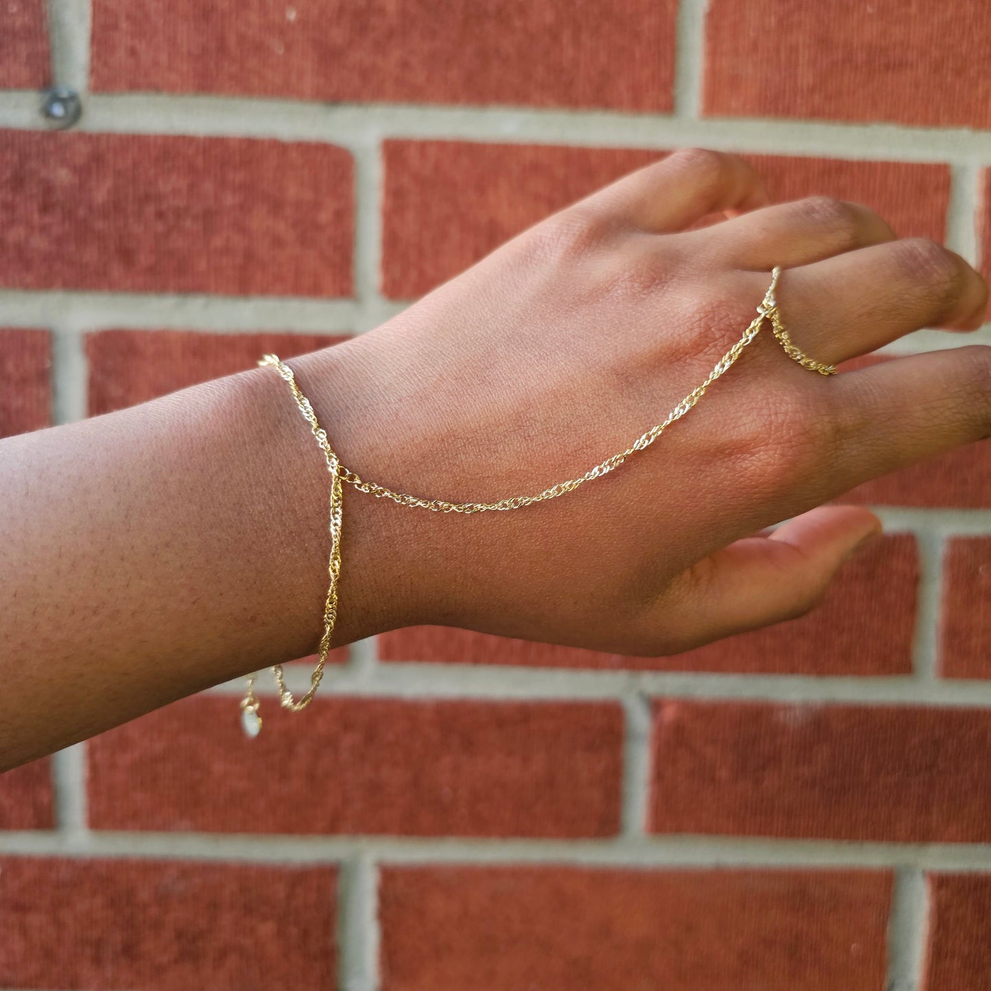 Dainty Flutter Chain- Hand Chain - Gold
