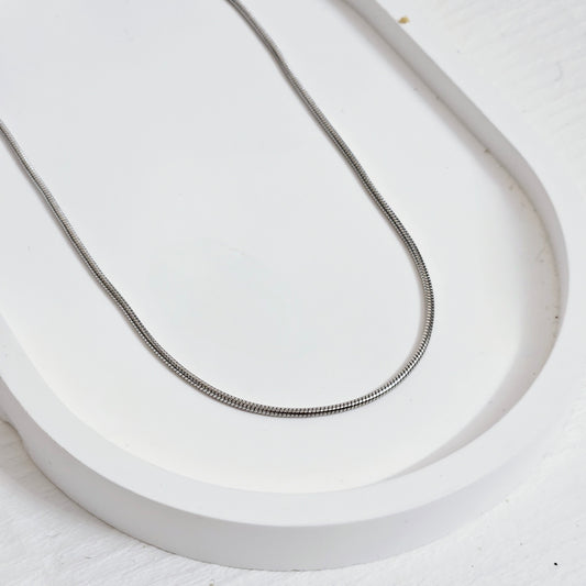 2mm Snake Chain Necklace - Silver
