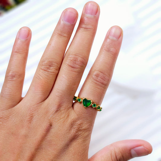 Heart Green - Ring
